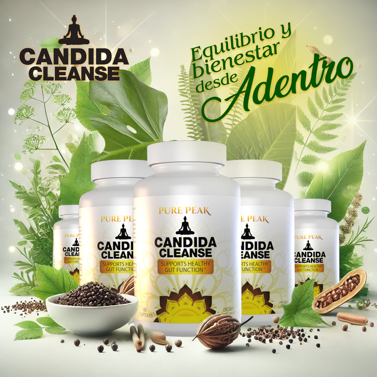 Candida Cleanse – Detox Natural para Eliminar Hongos, Hinchazón y Fatiga